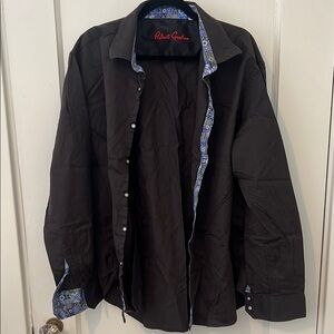 Robert Graham Black Lightweight Shirt 100% Cotton XXL